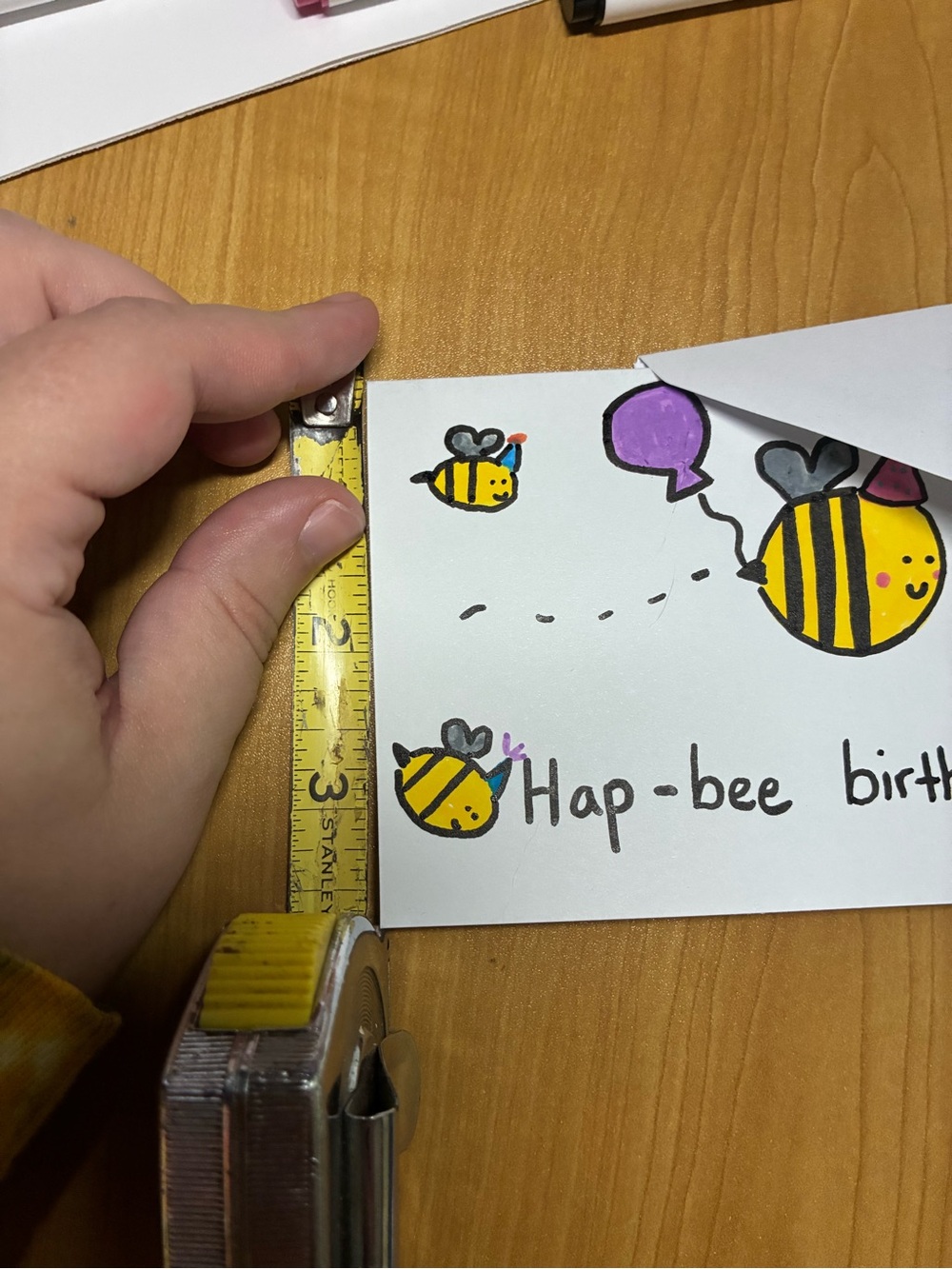 Bee Painted Birthday Card - Picture 4 of 4